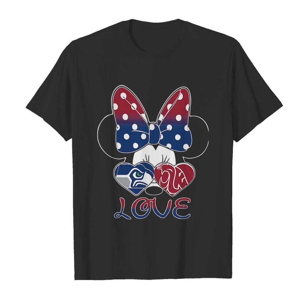 Minnie mouse seattle seahawks washington state cougars love shirt