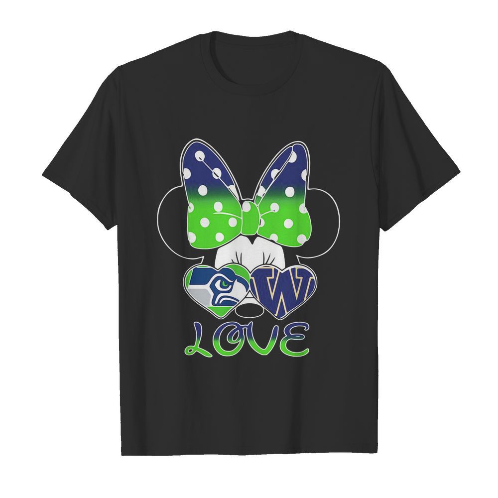 Minnie mouse seattle seahawks winnipeg blue bombers love shirt