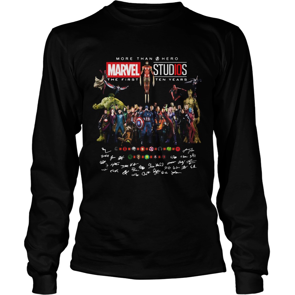 More than hero marvel studios the first ten years signatures  Long Sleeve