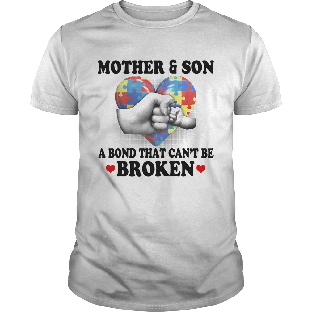 Mother and son a bond that cant be broken heart autism awareness  Unisex