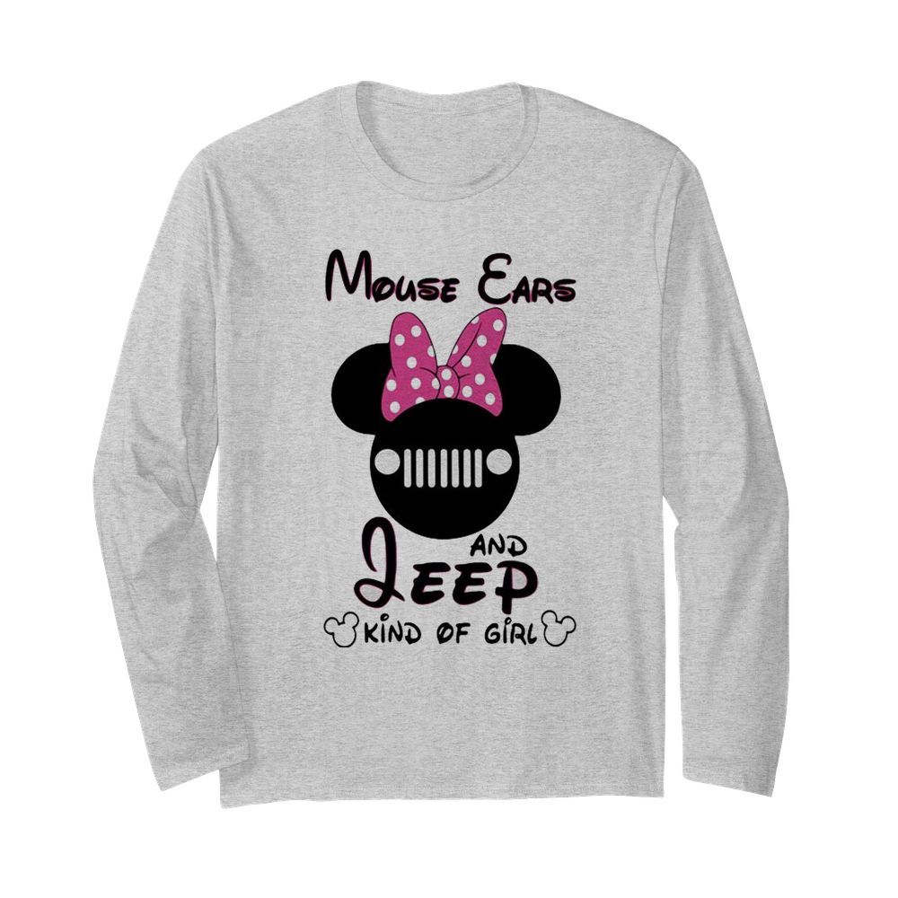 Mouse Cars And Jeep Kind Of Girl  Long Sleeved T-shirt 