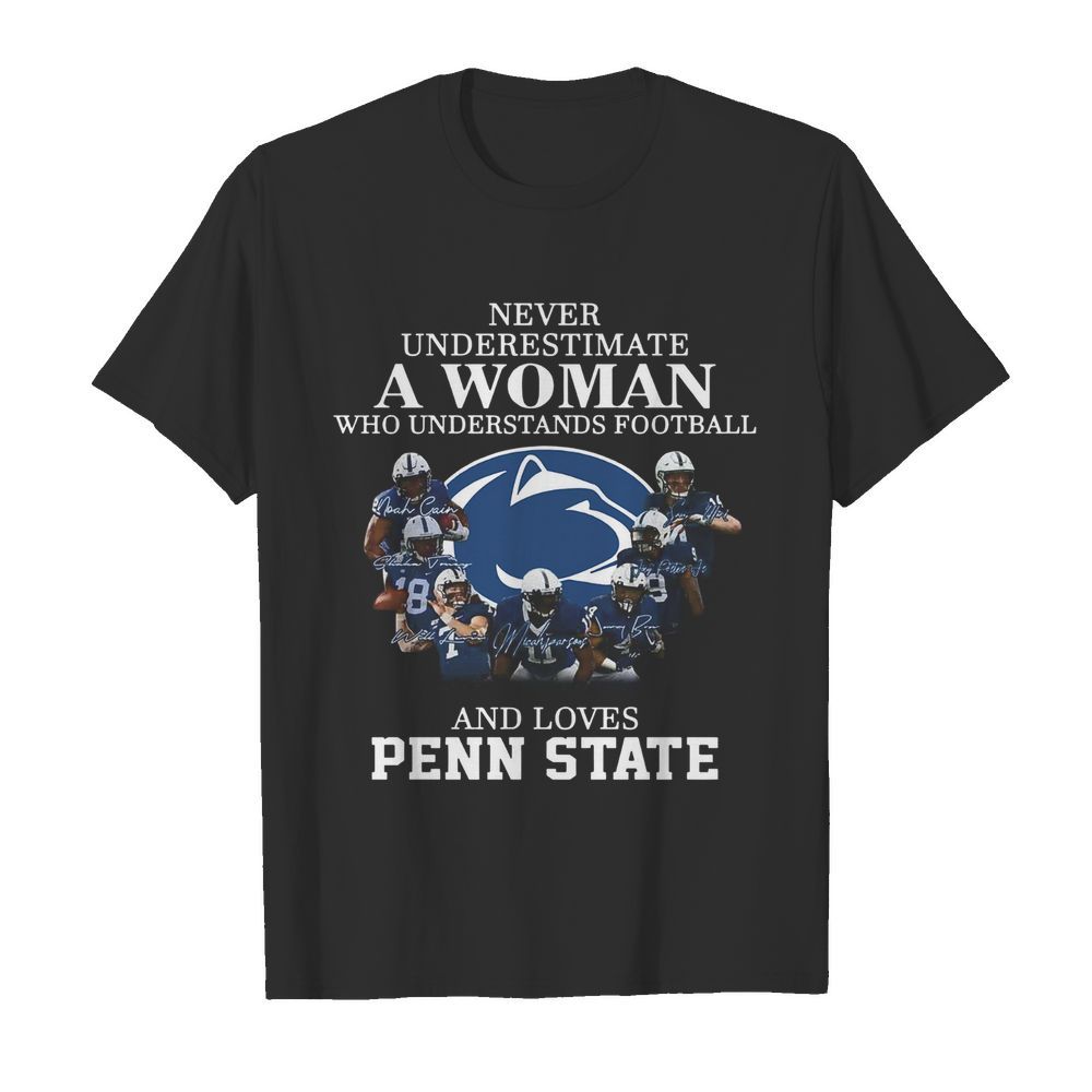 Never Underestimate A Woman Who Understands Football And Loves Penn State shirt