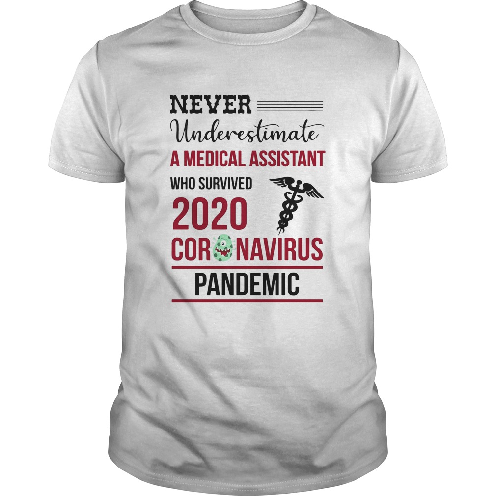 Never underestimate a medical assistant who survived 2020 coronavirus pandemic shirt