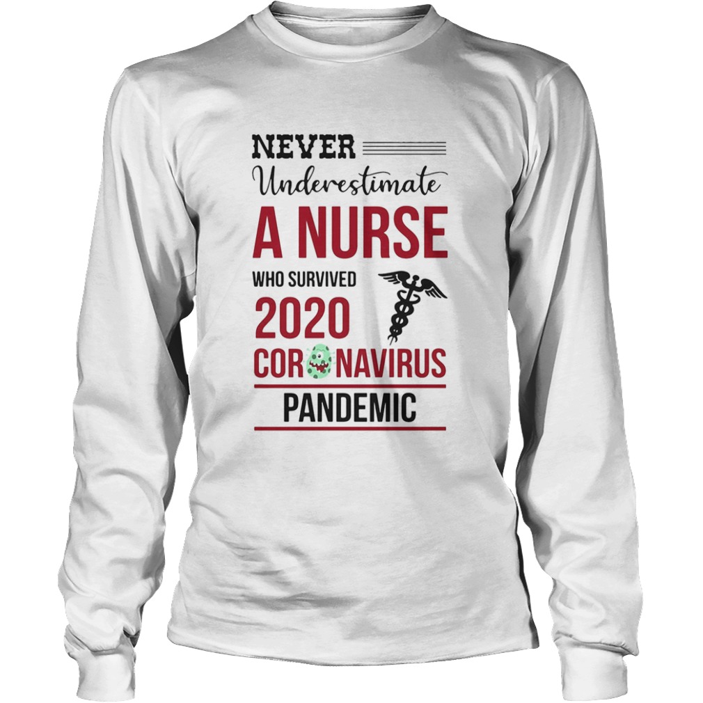 Never underestimate a nurse who survived 2020 coronavirus pandemic CNA  Long Sleeve