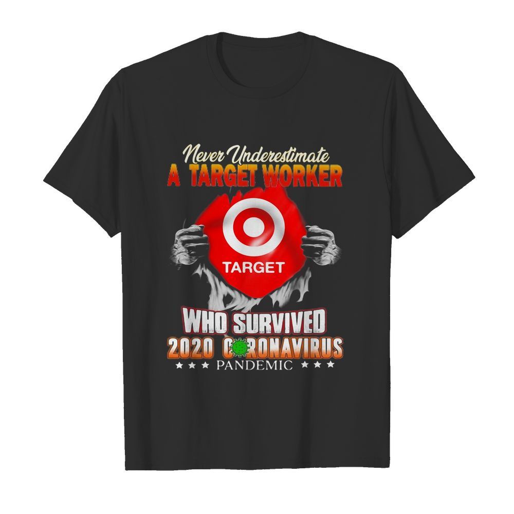 Never underestimate a target worker who survived 2020 coronavirus pandemic shirt