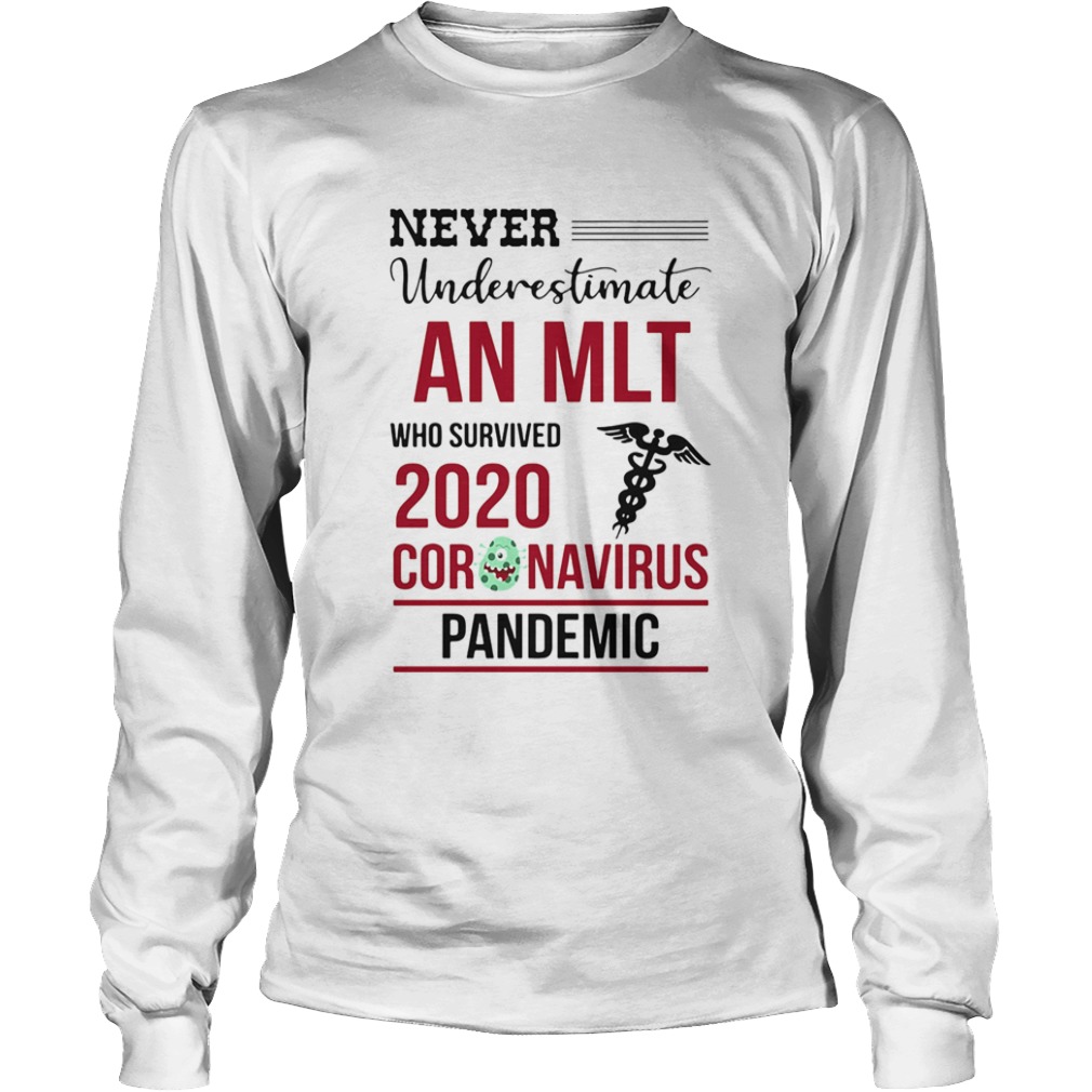 Never underestimate an MLT who survived 2020 coronavirus pandemic  Long Sleeve