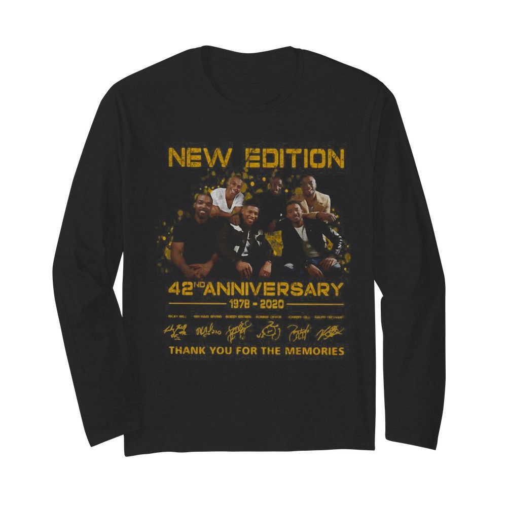 New Edition 42ND Anniversary 1978 2020 Thank You For The Memories  Long Sleeved T-shirt 