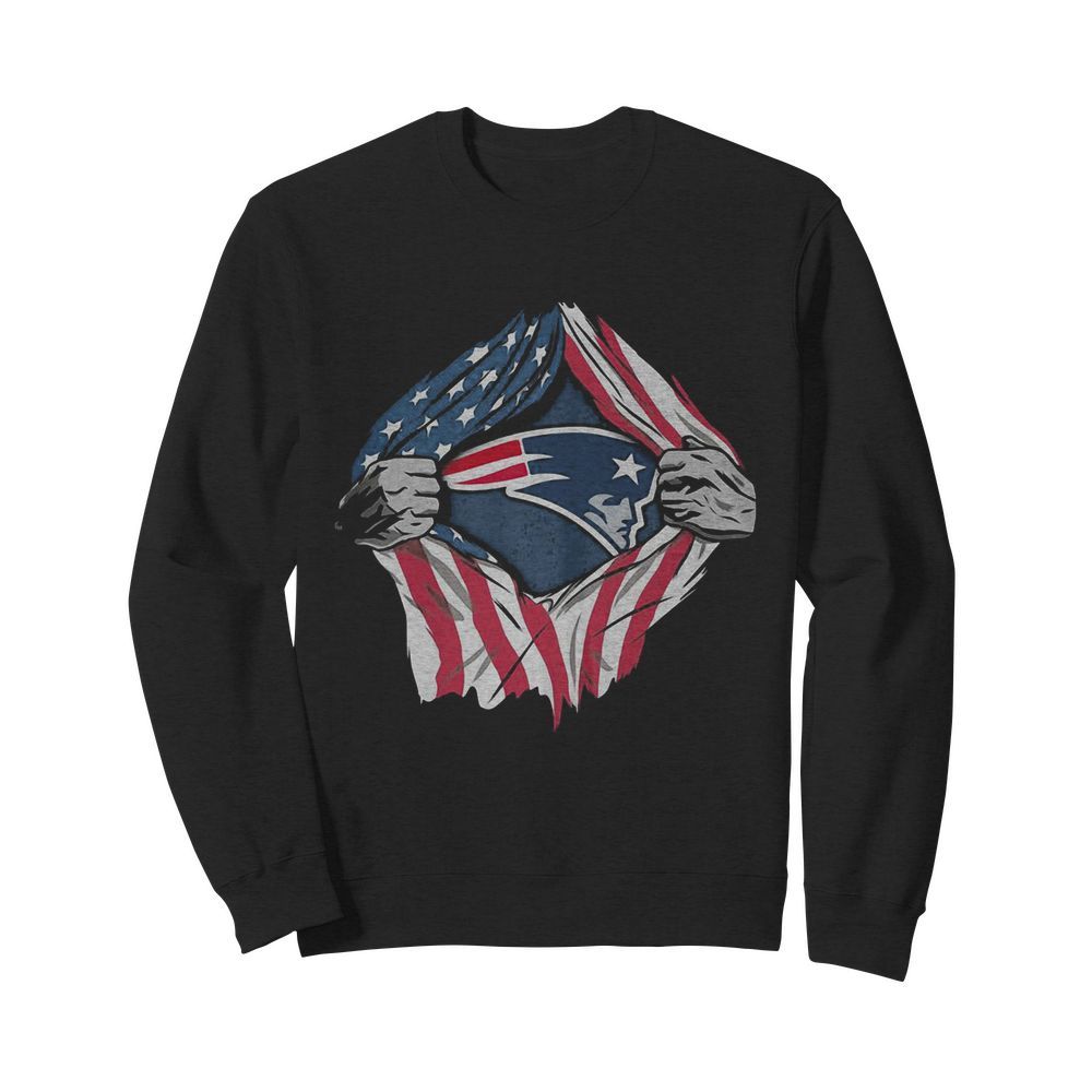 New england patriots football american flag independence day shir Unisex Sweatshirt