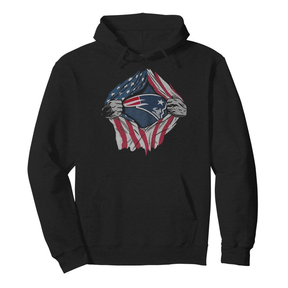 New england patriots football american flag independence day shir Unisex Hoodie