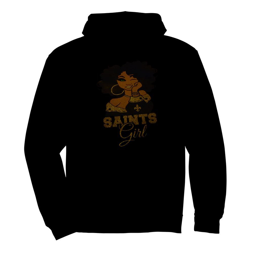 New orleans saints football black girl  Unisex Hoodie