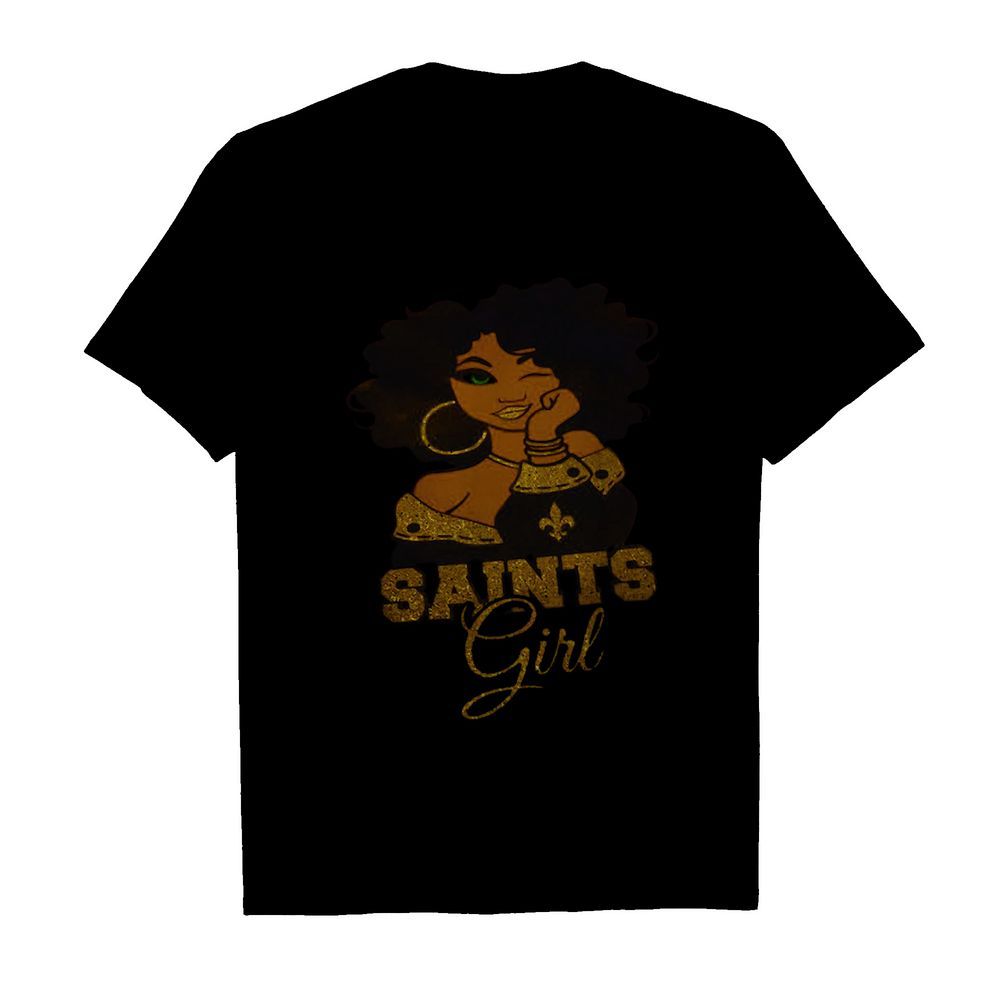 New orleans saints football black girl  Classic Men's T-shirt