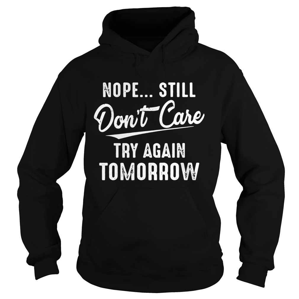 Nope Still Dont Care Try Again Tomorrow  Hoodie