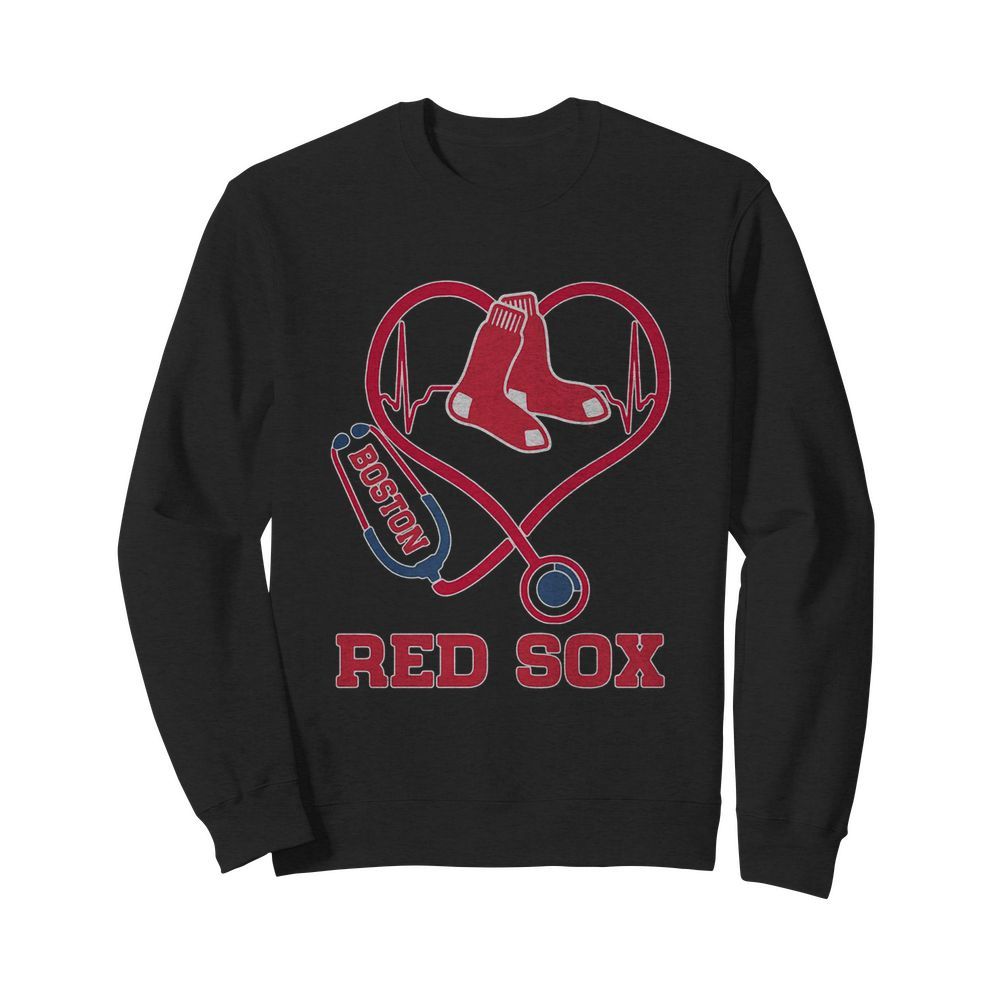 Nurse boston red sox baseball stethoscope heartbeat  Unisex Sweatshirt