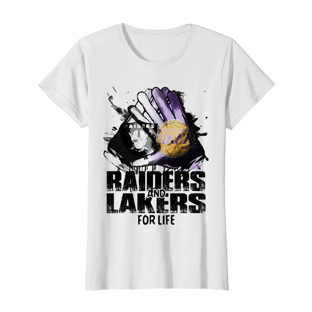 Oakland Raiders and los angeles lakers for life art  Classic Women's T-shirt