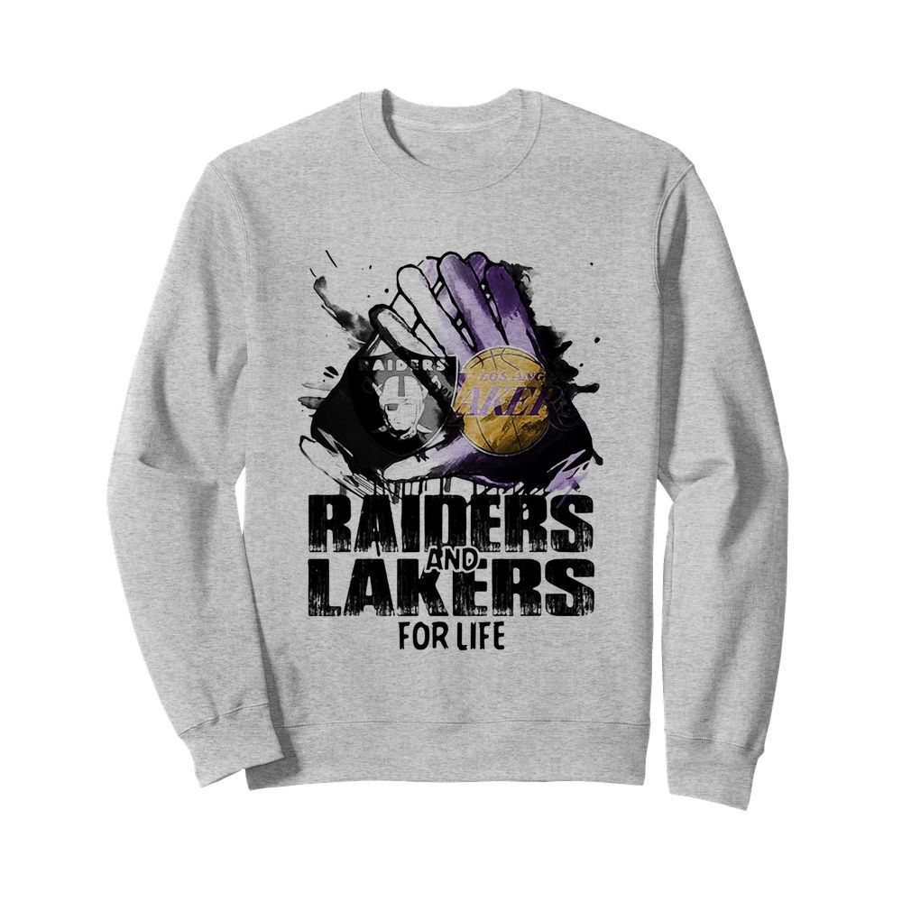 Oakland Raiders and los angeles lakers for life art  Unisex Sweatshirt