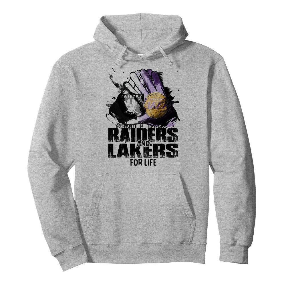 Oakland Raiders and los angeles lakers for life art  Unisex Hoodie