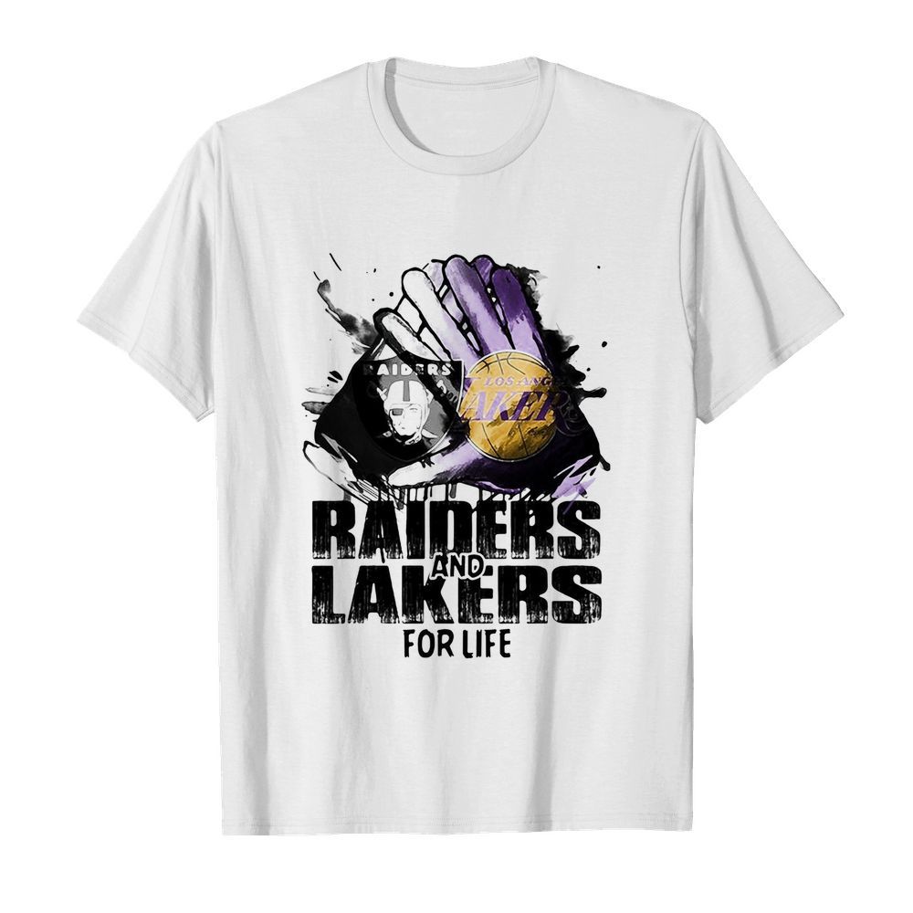 Oakland Raiders and los angeles lakers for life art  Classic Men's T-shirt