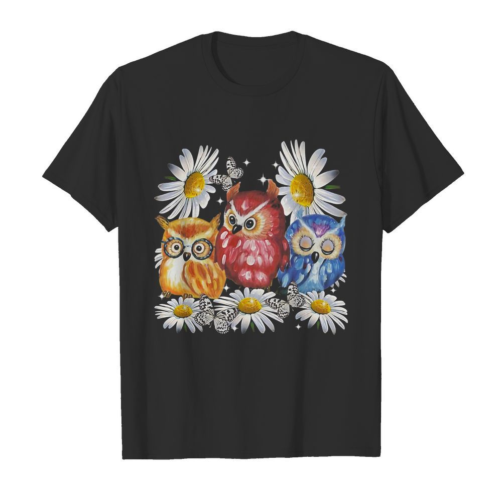 Owl And Daisy Flower shirt