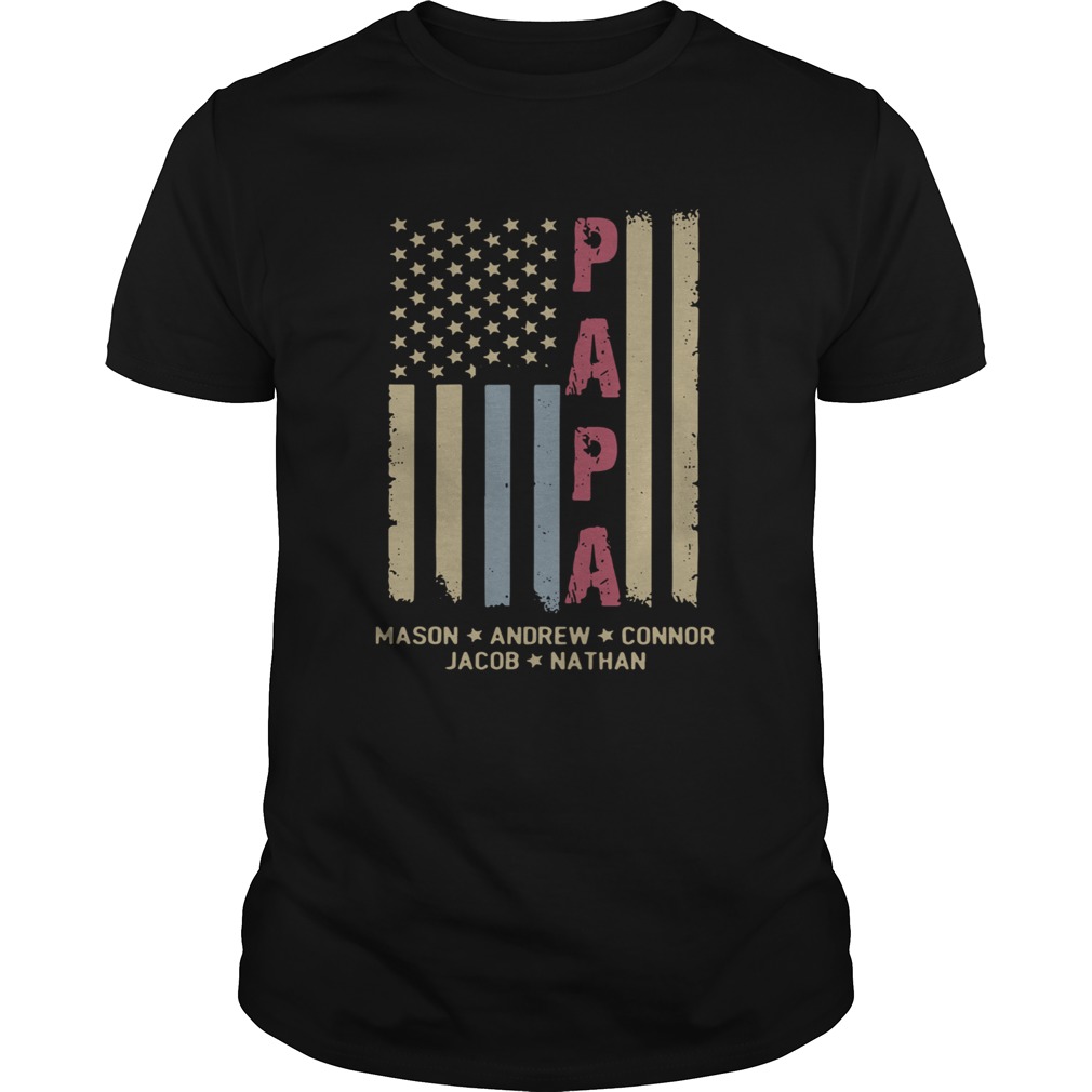 Papa Mason Andrew Connor Jacob Nathan American Flag  Unisex