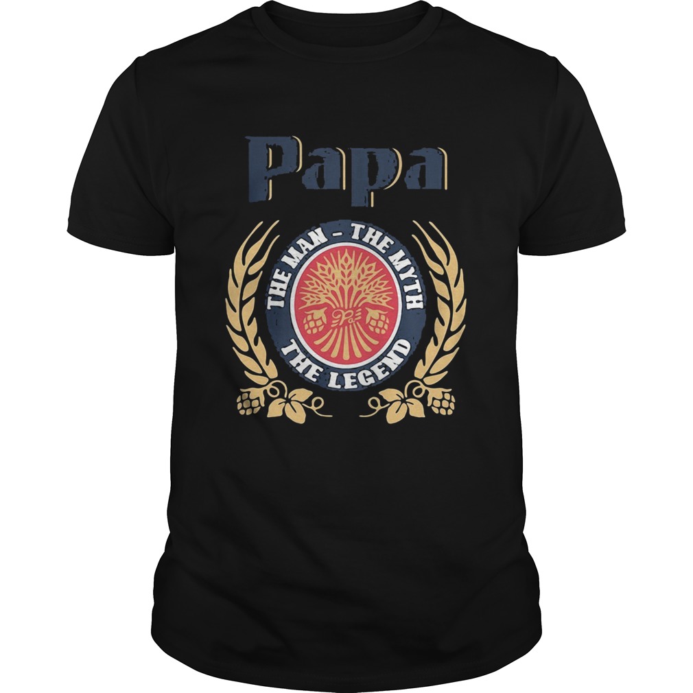 Papa the man the myth the legend logo shirt