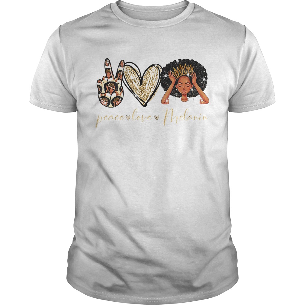 Peace love melanin heart shirt