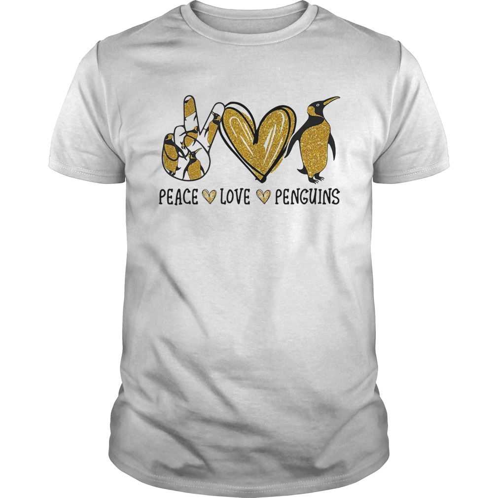 Peace love penguins heart shirt