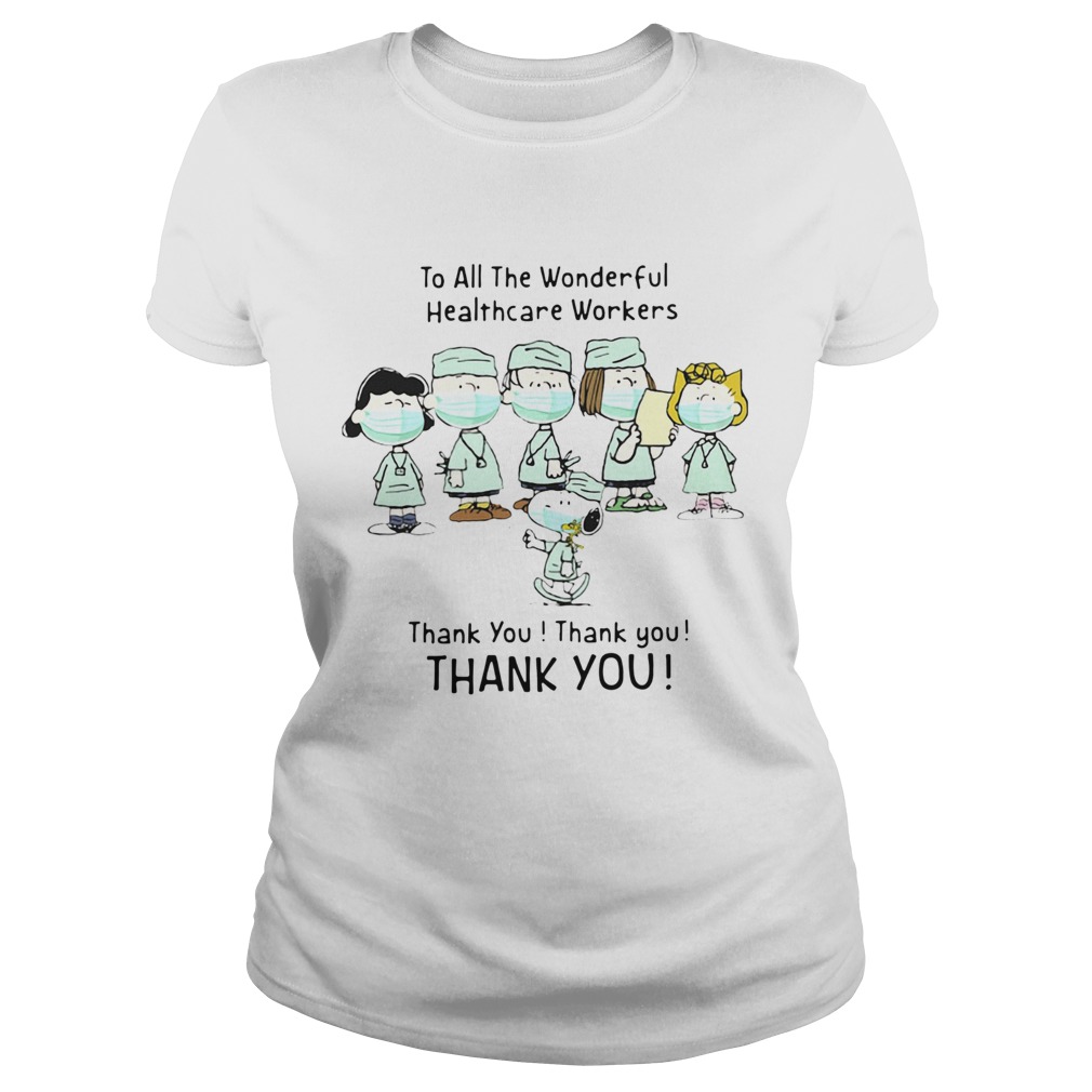 Peanuts Characters Face Mask To All The Wonderful Healthcare Workers Thank You  Classic Ladies