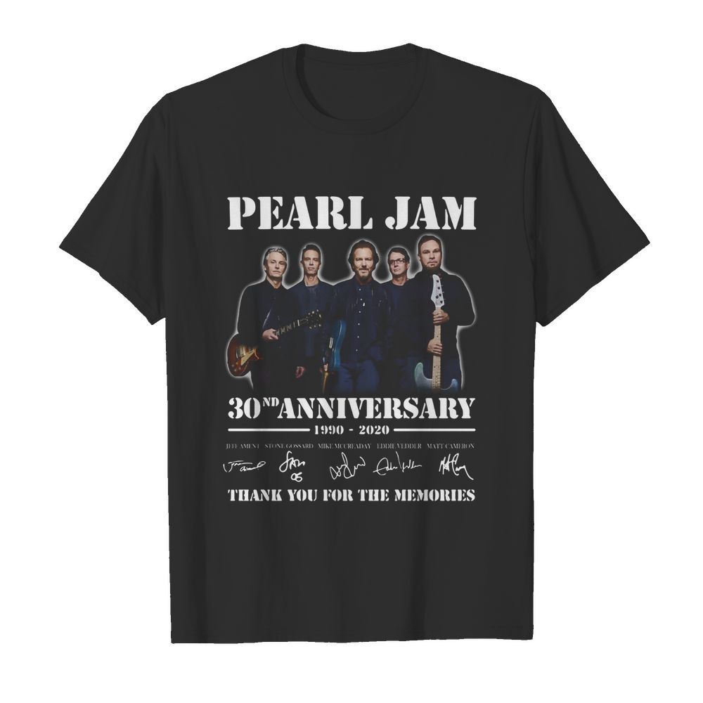 Pearl Jam 30th Anniversary 1990-2020 Thank You For The Memories Signature  Classic Men's T-shirt