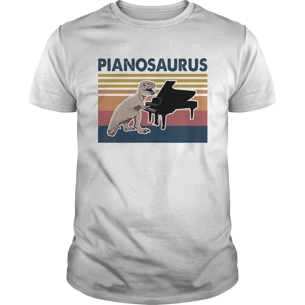 Pianosaurus dinosaur playing piano vintage  Unisex