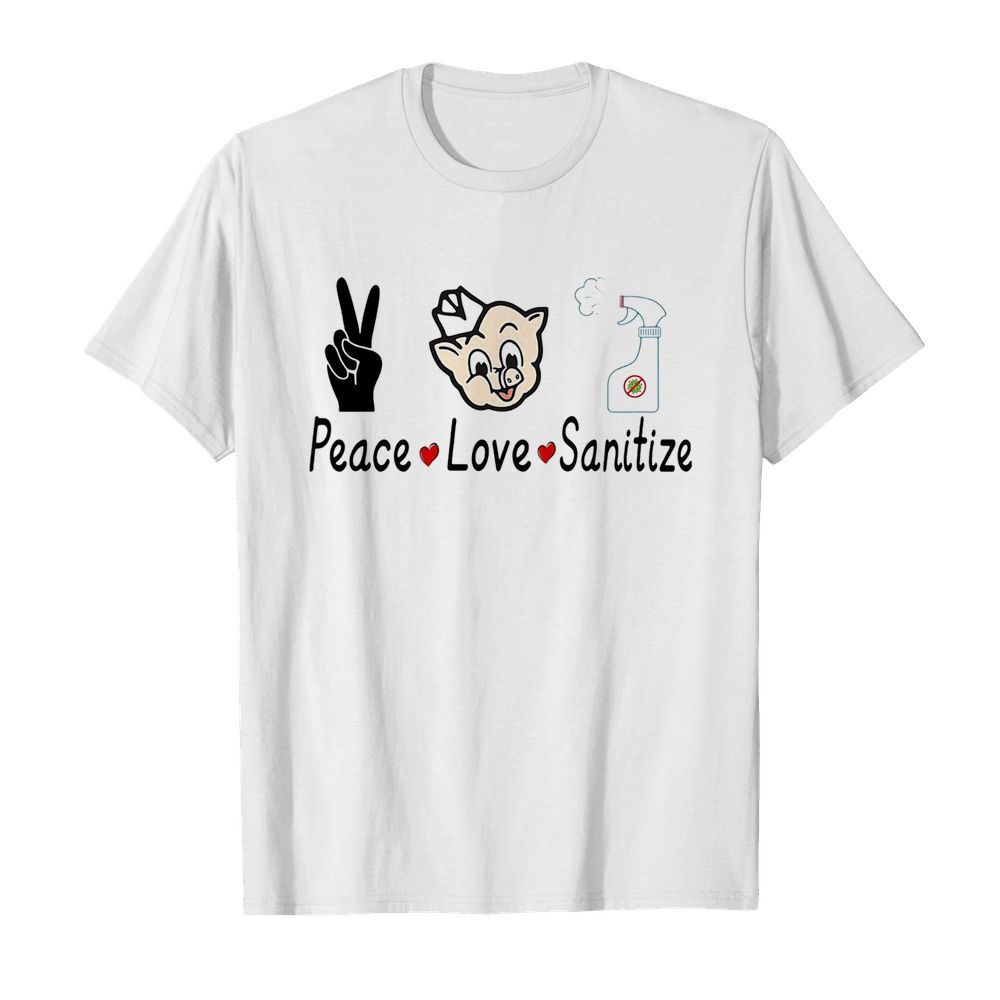 Piggly wiggly peace love sanitize covid-19 shirt