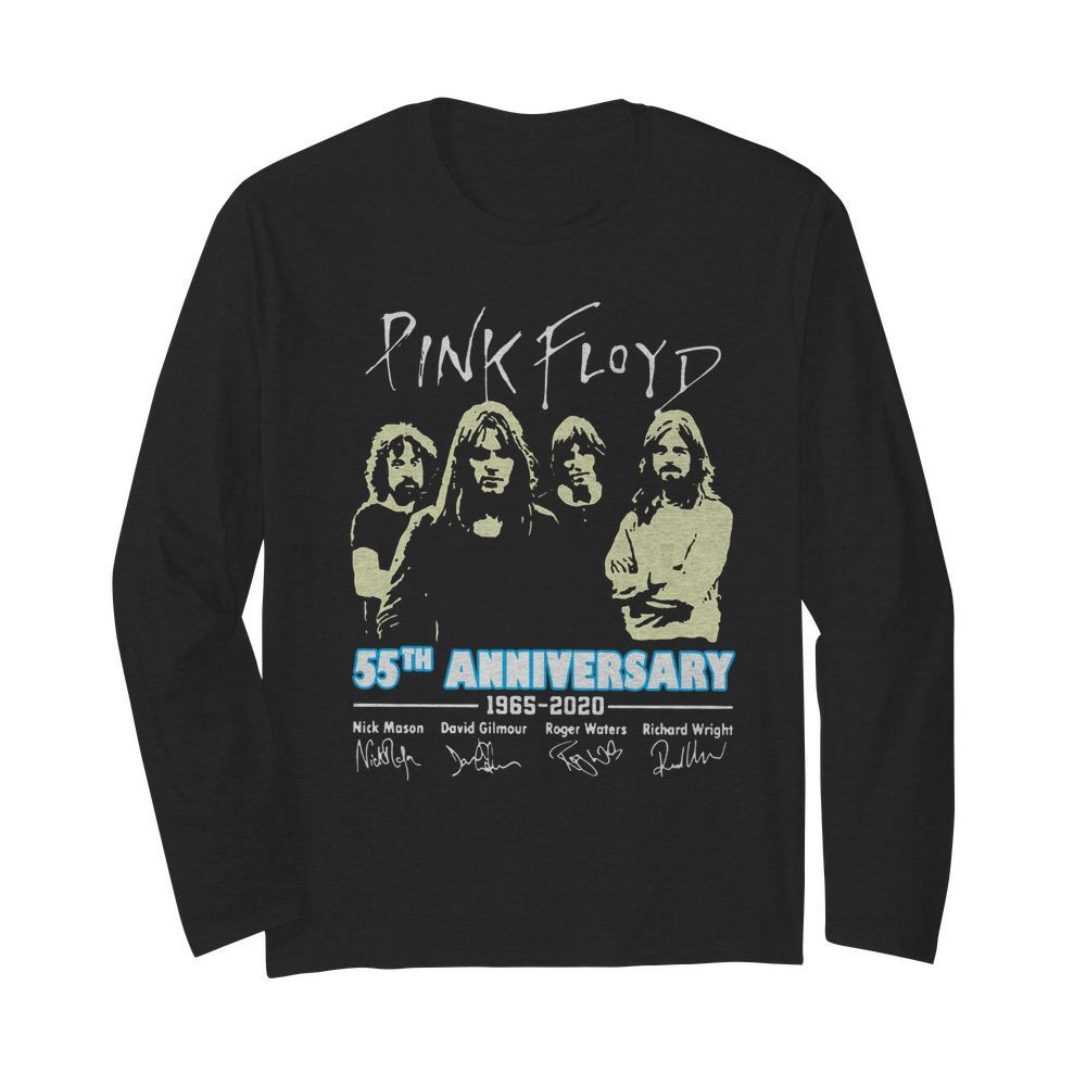 Pink Floyd 55th Anniversary 1965-2020 Signature  Long Sleeved T-shirt 