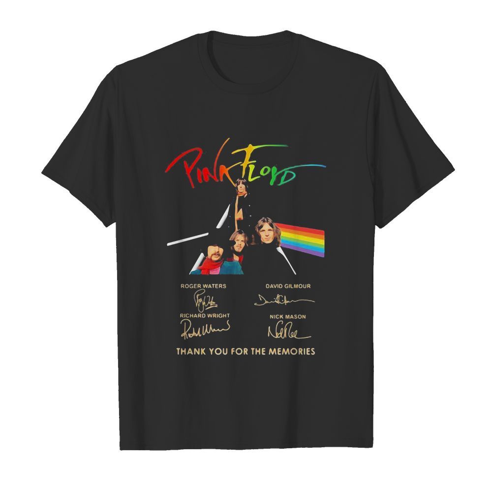 Pink floyd thank you for the memories signatures shirt