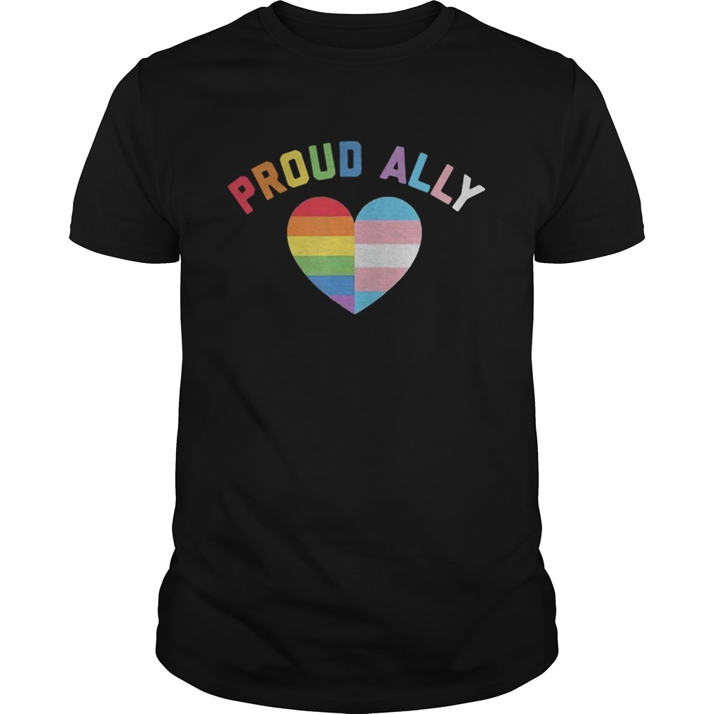 Proud Ally Lgbt Rainbow Heart shirt