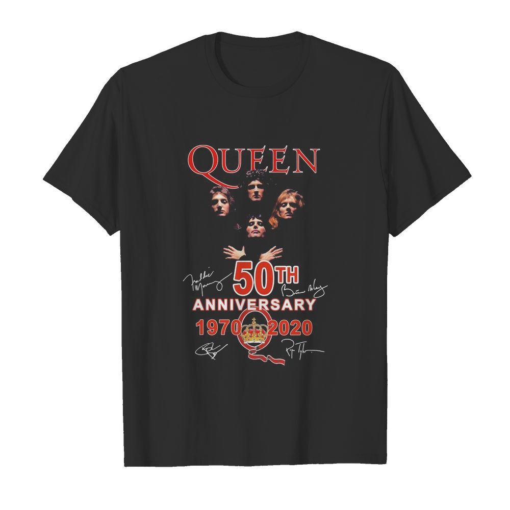 Queen 50th anniversary 1970-2020 signature shirt