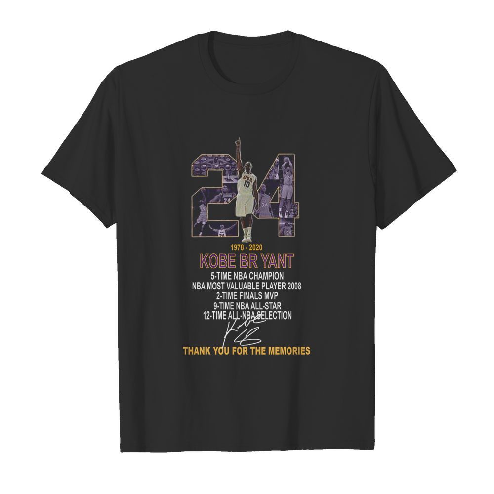 RIP 24 Kobe Bryant 1978–2020 5-Time NBA Champion Signature shirt