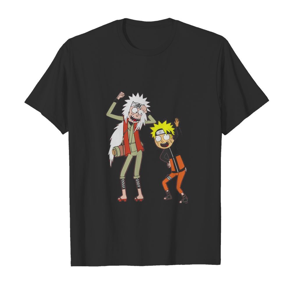 Rick and morty naruto and jiraiya mashup shirt