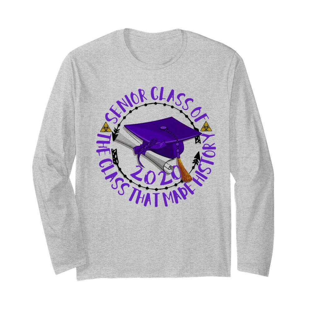 Senior Class Of 2020 The Class That Made His Story Purple  Long Sleeved T-shirt 