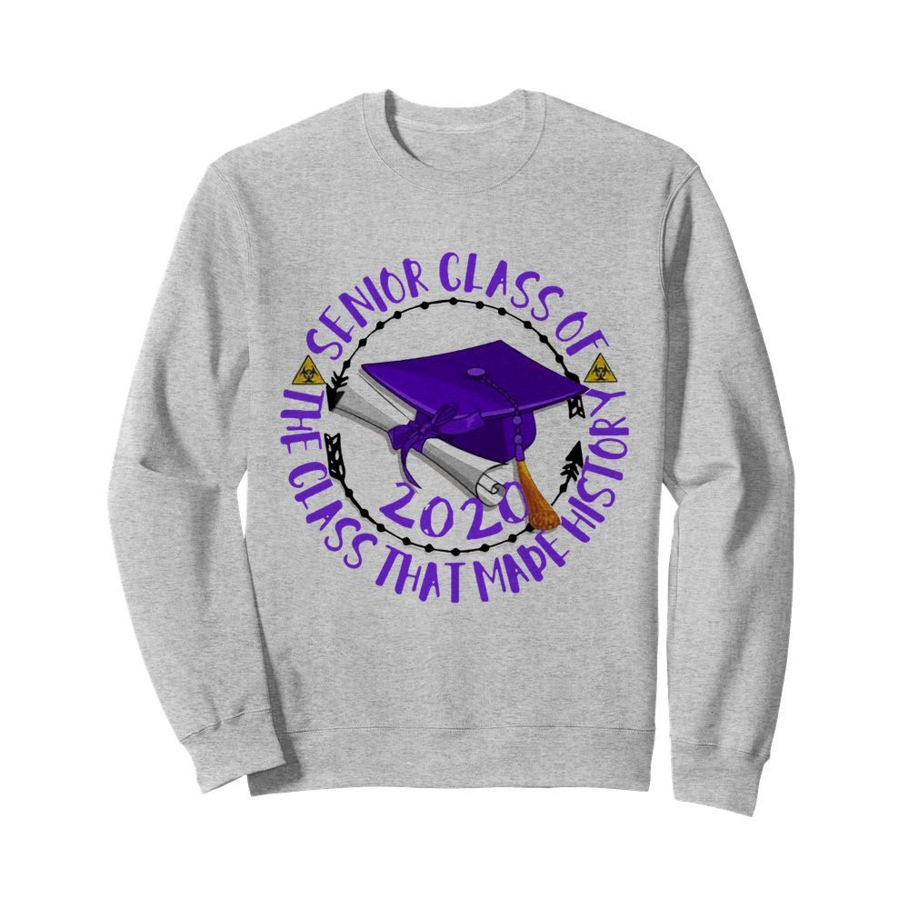 Senior Class Of 2020 The Class That Made His Story Purple  Unisex Sweatshirt