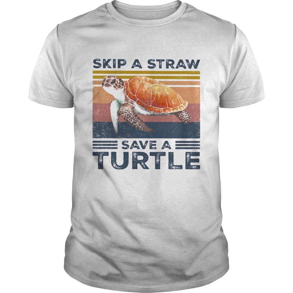 Skip a straw save a turtle vintage  Unisex