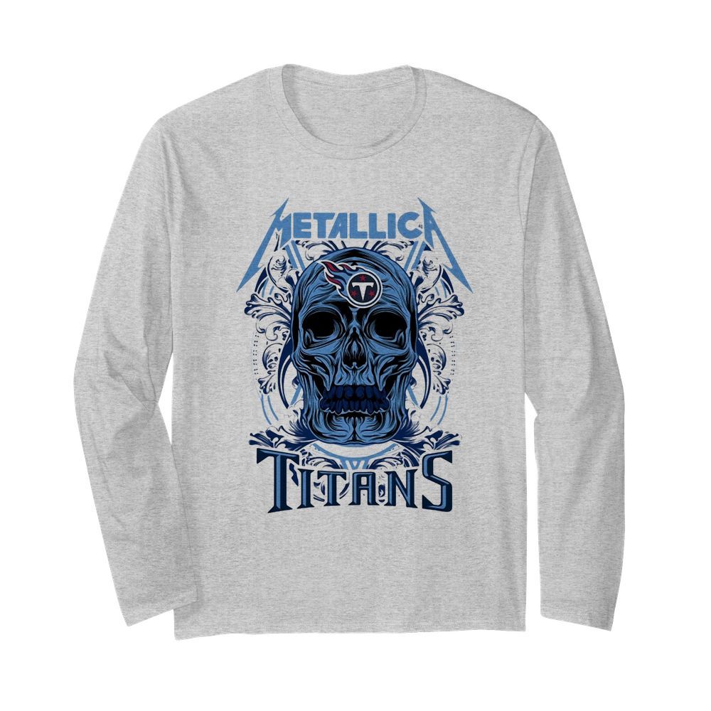 Skull metallica tennessee titans  Long Sleeved T-shirt 