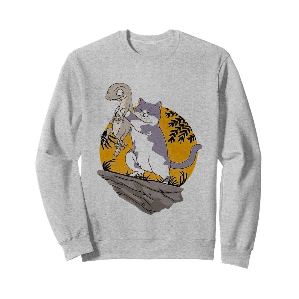 Smiletees Pets Lizard Vs Cat  Unisex Sweatshirt