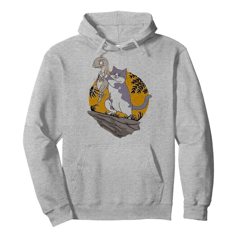 Smiletees Pets Lizard Vs Cat  Unisex Hoodie