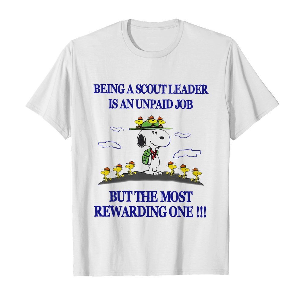 Snoopy Being A Scout Leader Is An Unpaid Job But The Most Rewarding One  Classic Men's T-shirt