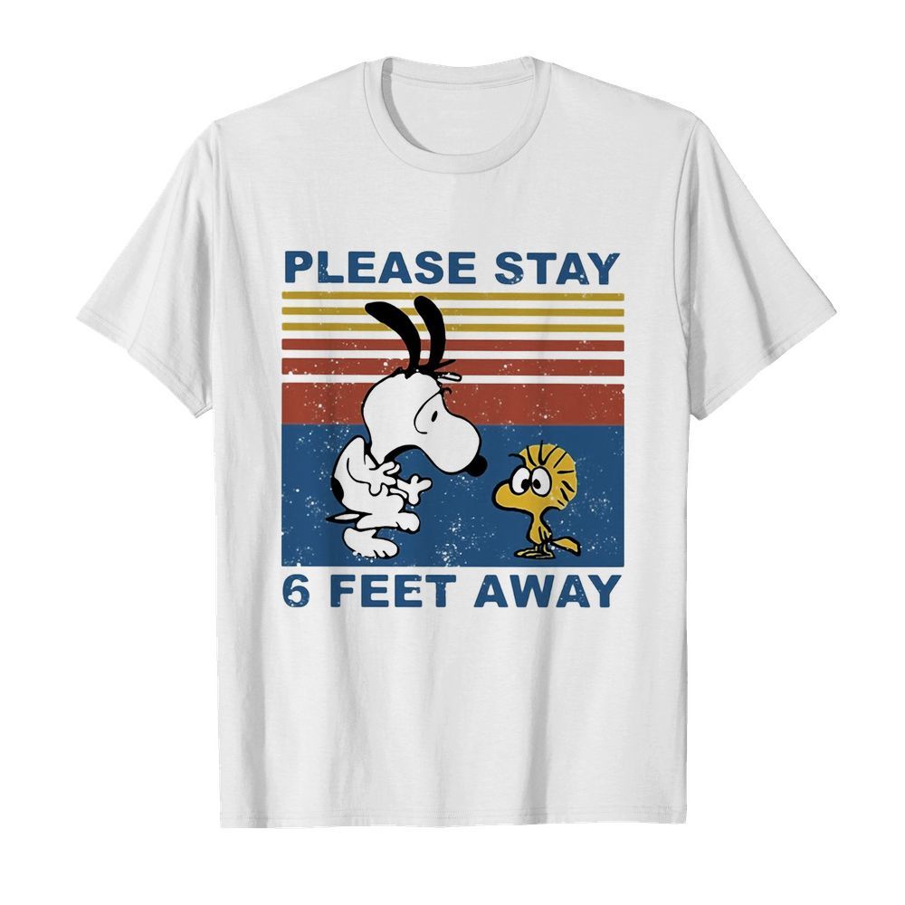 Snoopy and woodstock please stay 6 feet away vintage shirt