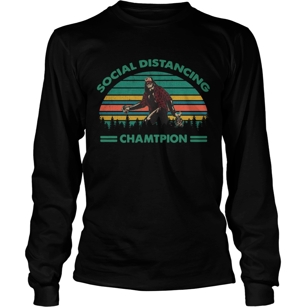 Social distancing chamtpion vintage  Long Sleeve