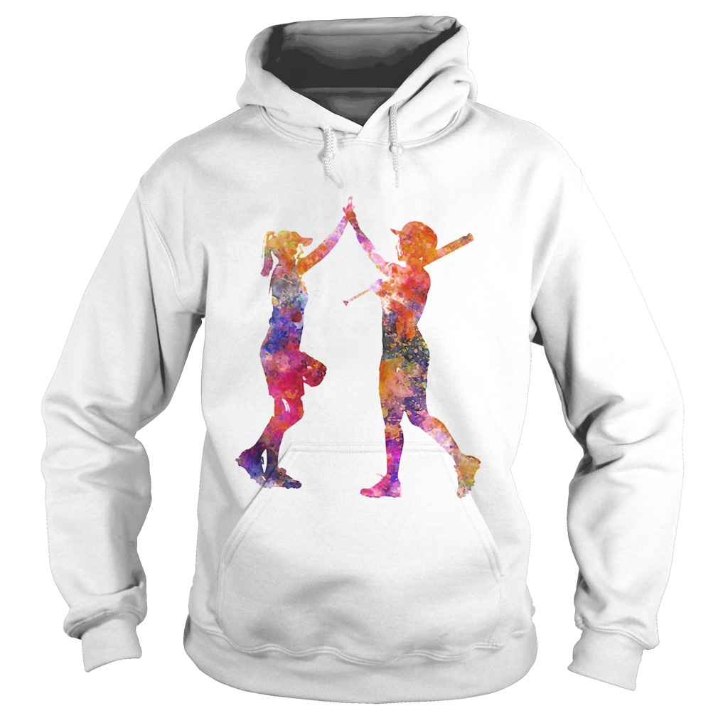 Softball Women Playing Color  Hoodie