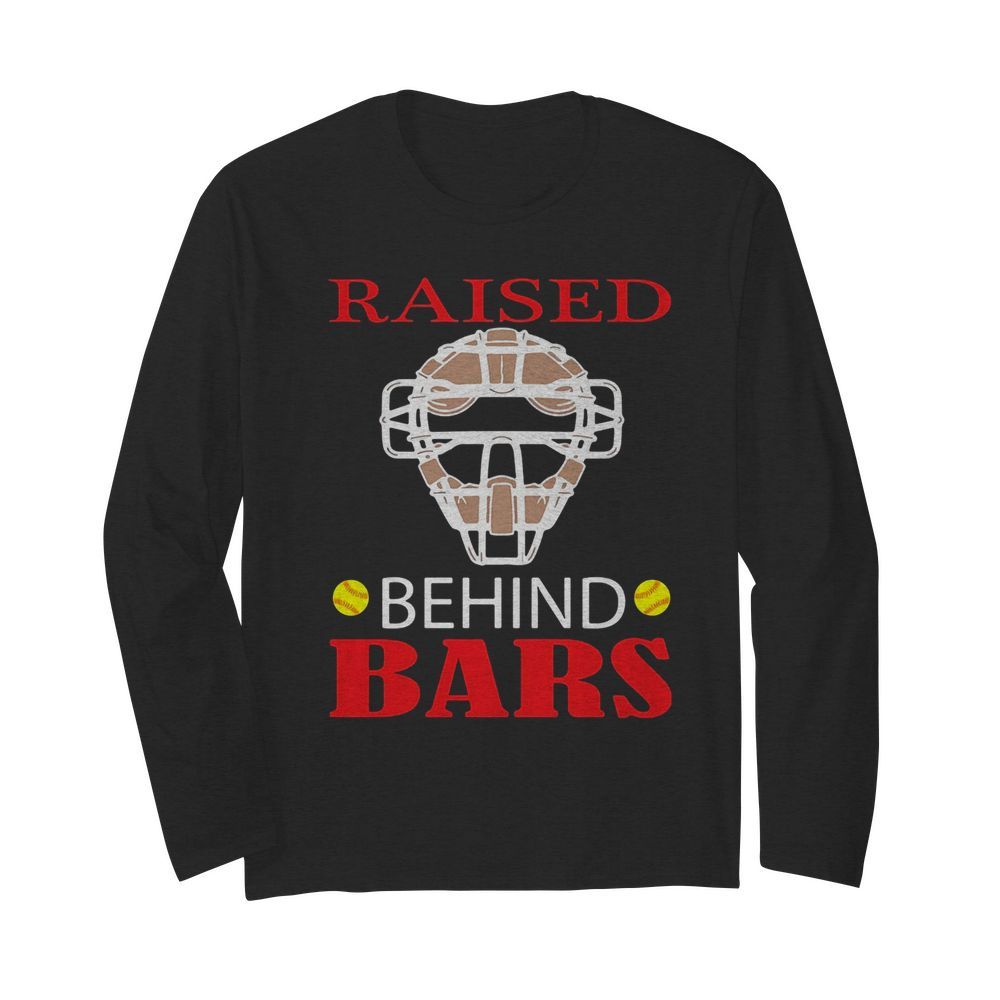 Softball raised behind bars  Long Sleeved T-shirt 