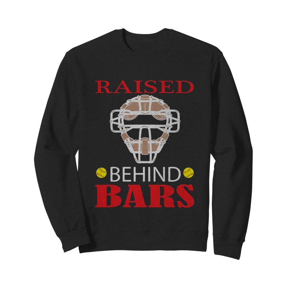 Softball raised behind bars  Unisex Sweatshirt