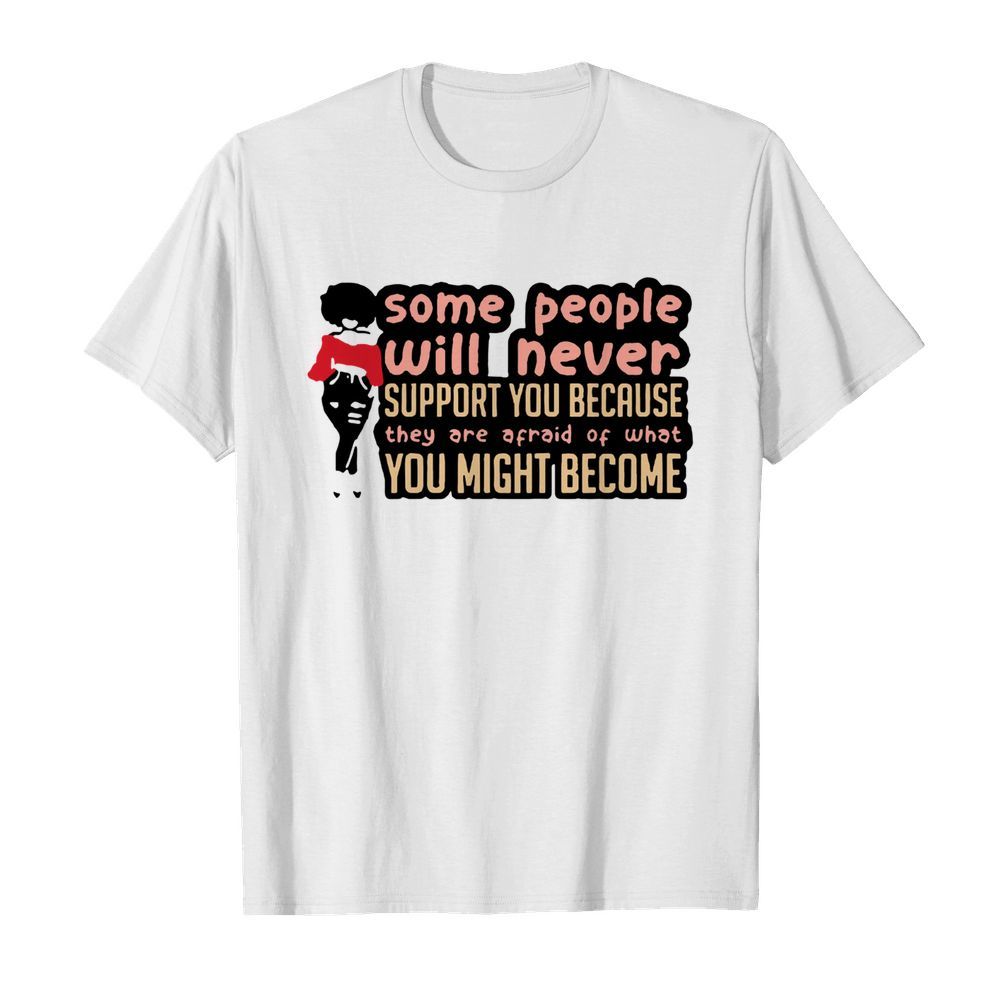 Some People Will Never Support You Because They Are Afraid Of What You Might Become shirt