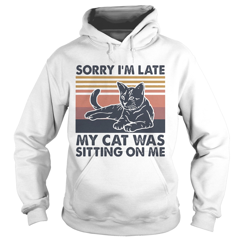 Sorry Im late my cat was sitting on me vintage  Hoodie